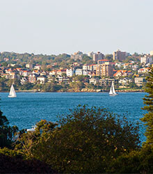 Australia coast and skyline