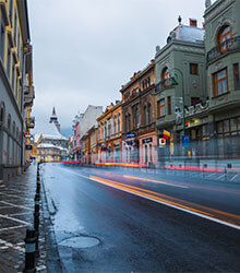 Brasov buildings and street